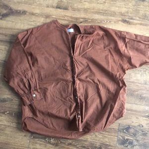 Everlane Air Collarless Blouse